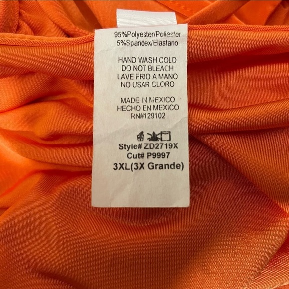 Women's Cut Out Detailed Sleeveless Orange Dress - Picture 7 of 7